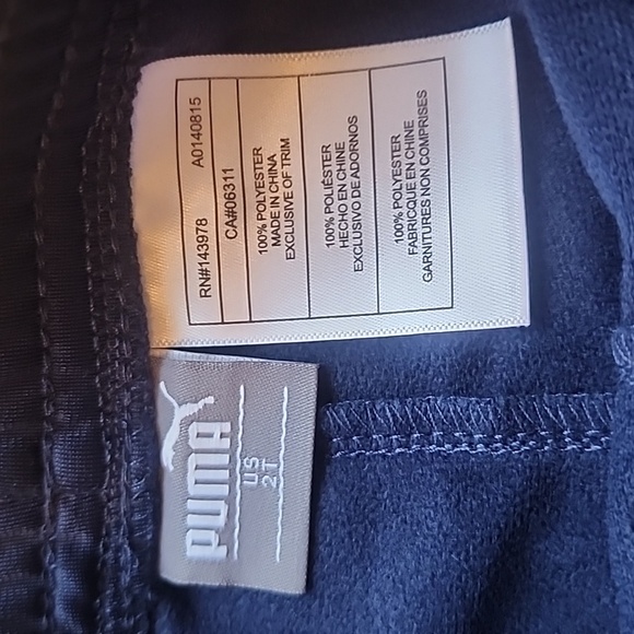 Puma Boys Track Pants Size 2T Navy and Lime Green - NWT - Picture 5 of 8